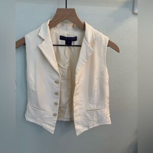 Ralph Lauren Collection vest Jacket Ecru, Viscose silk